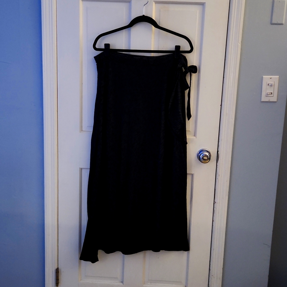 Cotton Wrap Skirt with Tie